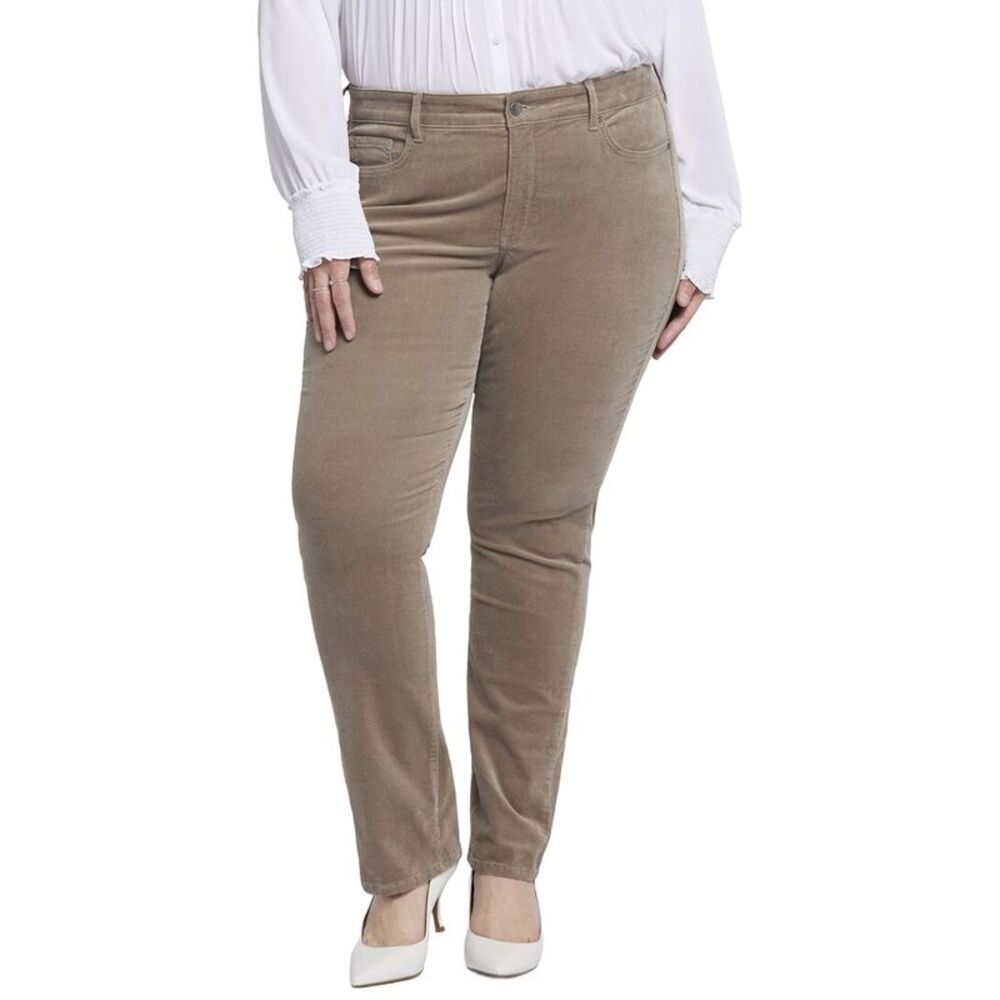 Nydj Womens Plus Marilyn Saddlewood Straight Leg Jean